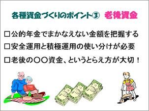 各種資金作りのポイント3 老後資金